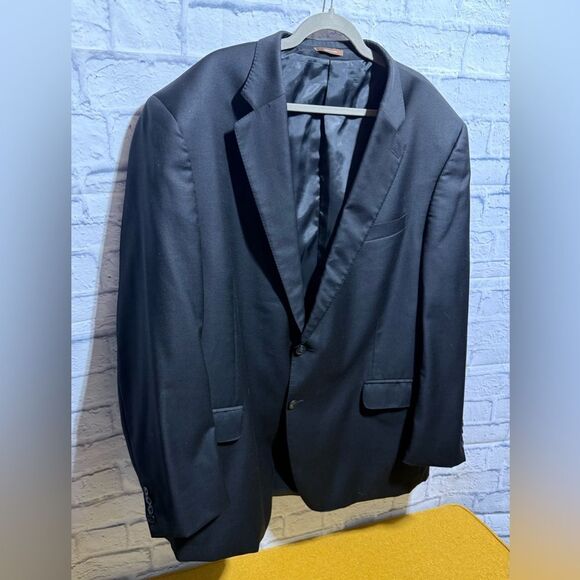 Peter Millar Black Sport Coat with Notched Lapels, Size 52T - Picture 2 of 10